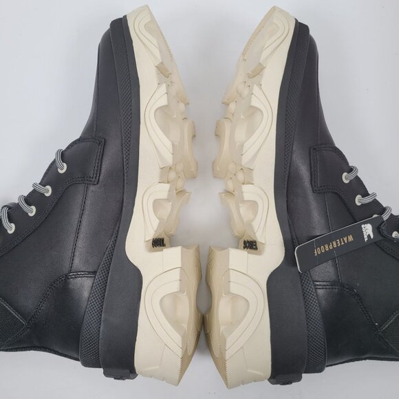 Sorel Brex Lace Up Women's Waterproof Black Leather Boots US Size 8.5 NWT - Picture 6 of 10